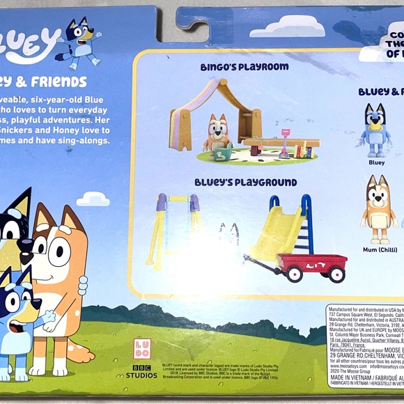 BLUEY FAMILY FRIENDS 1/  4-Pack Action Figure Set Bluey - Picture 2 of 5